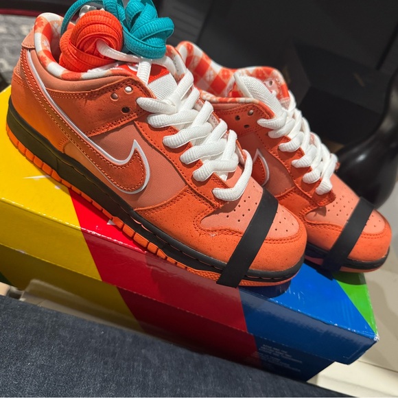 Nike SB Dunk Low OG QS brand new in box with additional laces. Orange Frost 6.5 - Picture 1 of 3